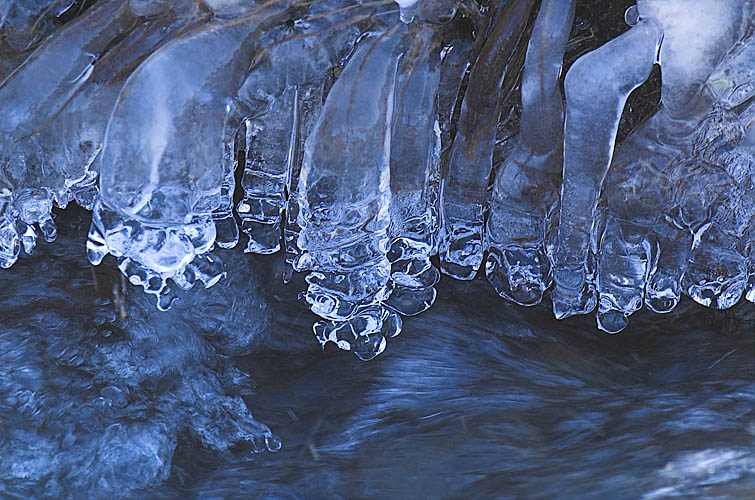 Eiszapfen am Bach