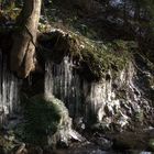 Eiszapfen am Hang