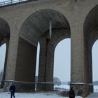 Eiszapfen am Viadukt zu Bielefeld