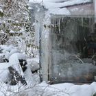 Eiszapfen am Wintergarten