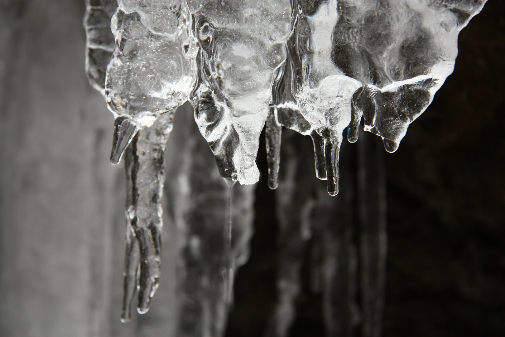 Eiszapfen aus der Breitachklamm bei Oberstdorf