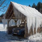 Eiszapfen Carport