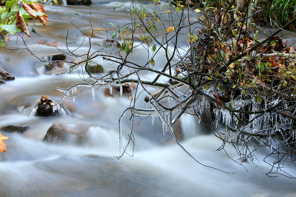 Eiszapfen im Oktober