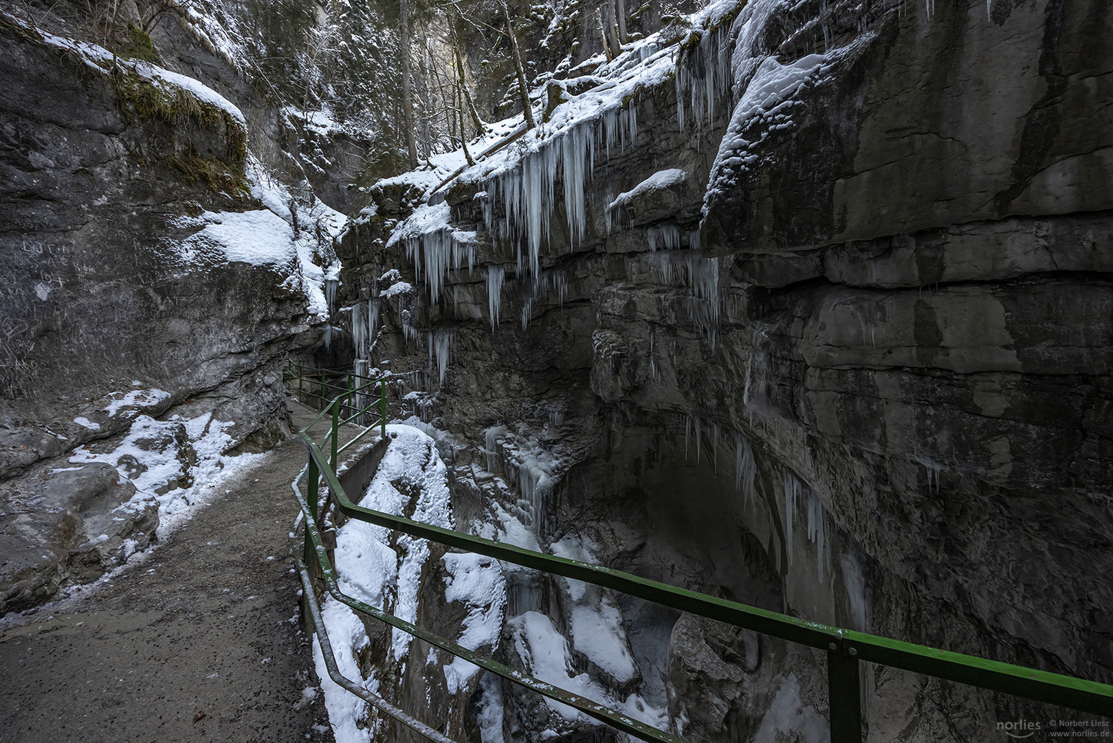 Eiszapfen in der Breitachklamm