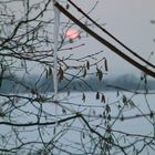 Eiszapfen vor Sonnenuntergang