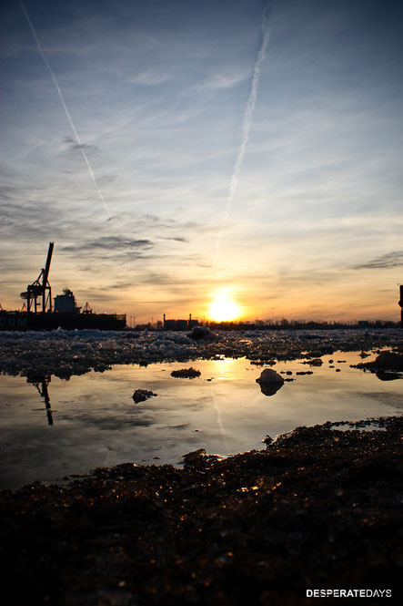 Eiszeit am Elbstrand