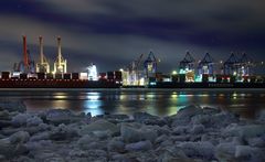Eiszeit im Hamburger Hafen