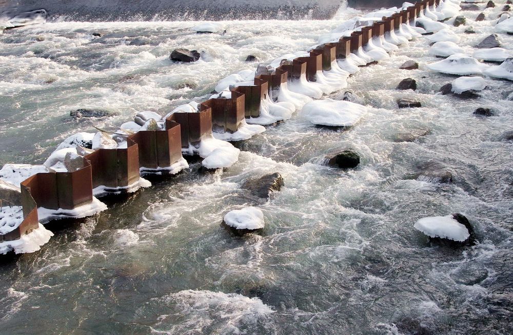 Eiszeit im Neckar