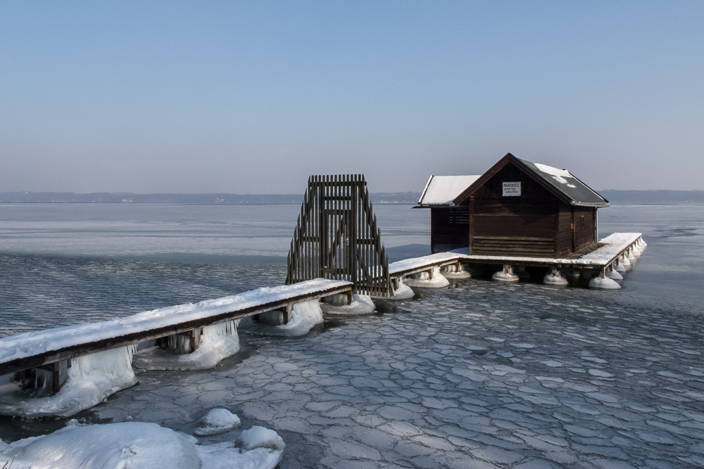 Eiszeit in Tutzing am Starnberger See