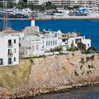 Eivissa  -  Häuserzeile am Hafen