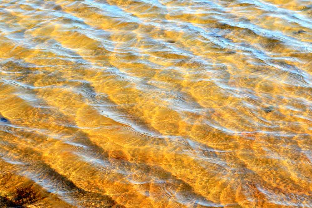 El agua mecida por el viento