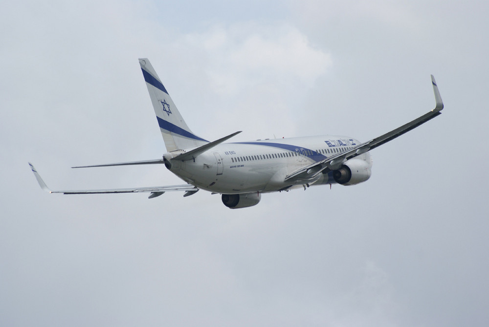 El Al Boeing 737-800 auf dem Weg nach Tel-Aviv