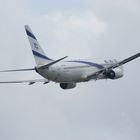 El Al Boeing 737-800 auf dem Weg nach Tel-Aviv