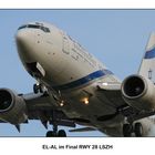 EL-AL im Final RWY 28 LSZH