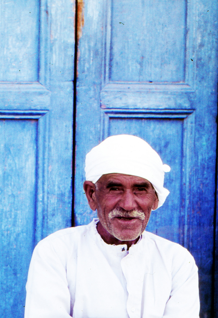 El-Arish old man and blue door