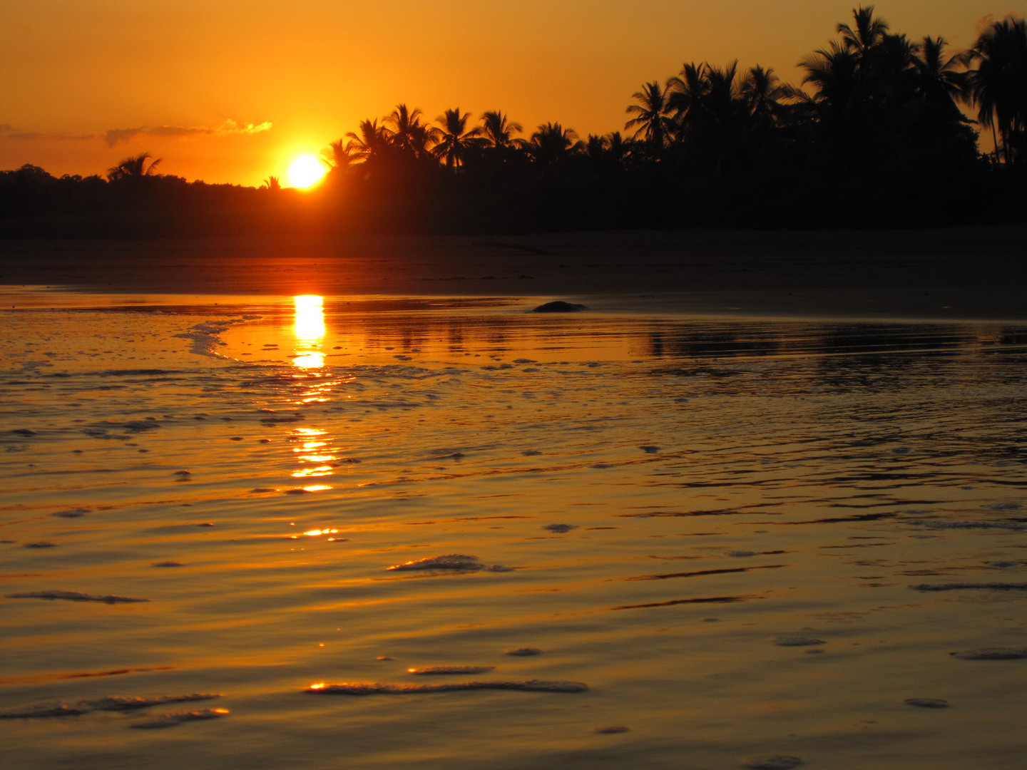 El atardecer desde el mar