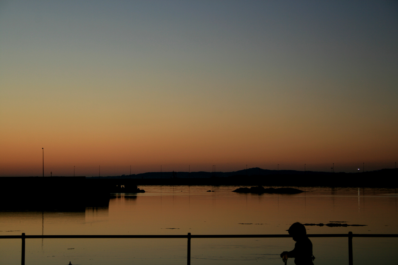 El atardecer en el mar