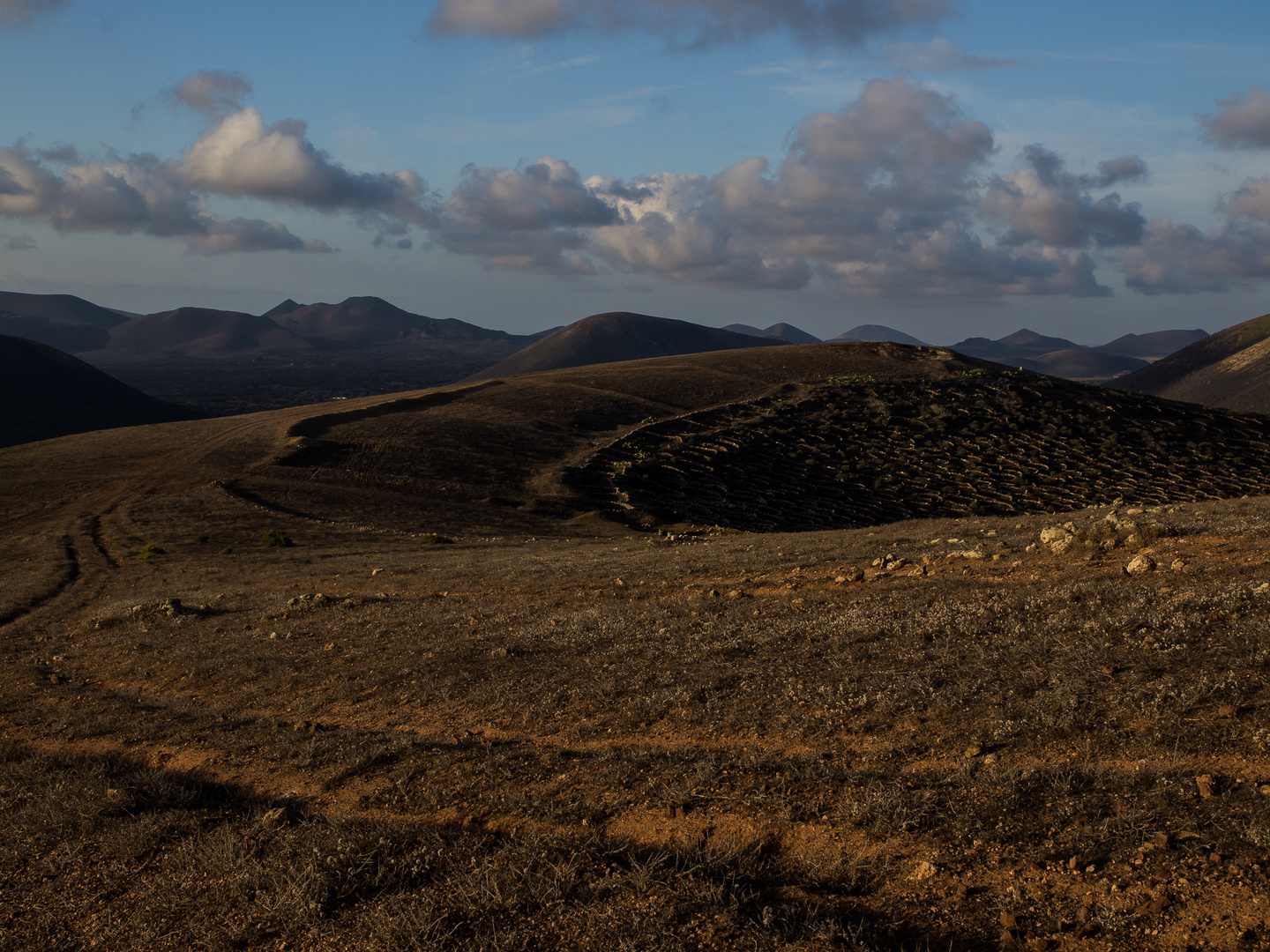 El camino a Montaña Tinasoria / Der Weg auf den Vulkan Tinasoria