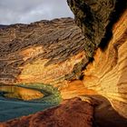 EL CHARCO VERDE o LAGUNA DE LOS CLICOS. (LANZAROTE). Para ADRIANA LISSANDRINI.