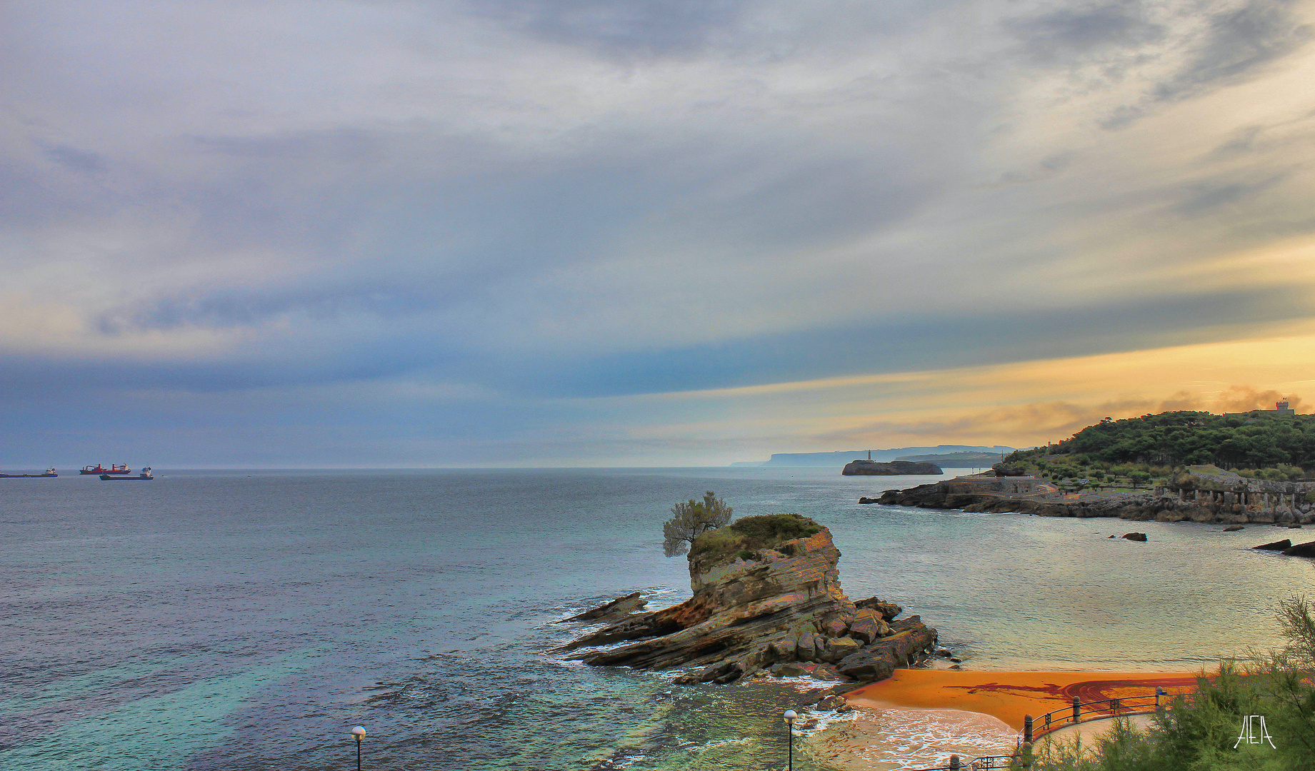 El cielo y el mar.