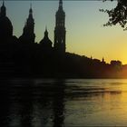 El comienzo de un atardecer en la rivera del Ebro.