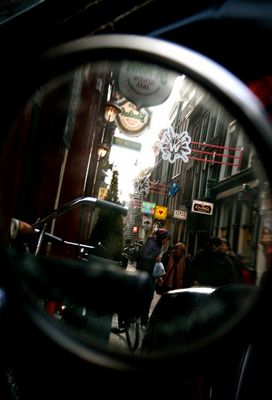 El espejo de la bicicleta