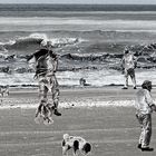 El hombre... su perro... la playa