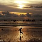 El juego del Atardecer. San Juan del sur Nicaragua.