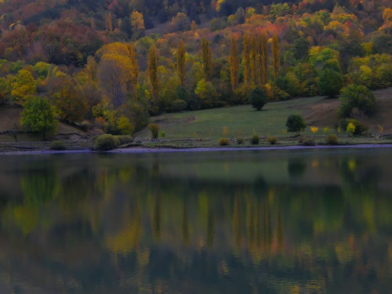 El lago pintado (detalle)