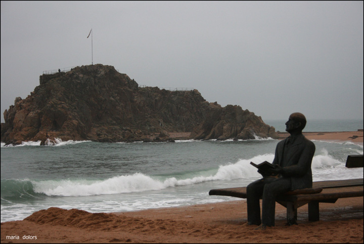 el mar, mis pensamientos y mi solitud