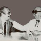 "El Moro" Álvarez con Arturo Jauretche, en el Bar Ruiz