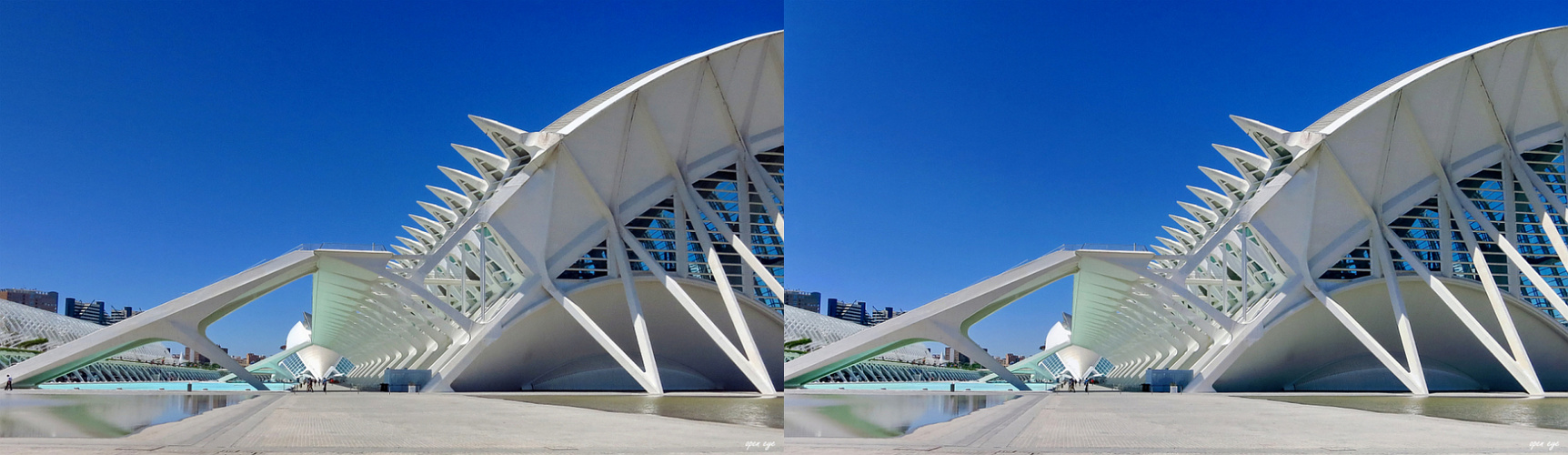 El Museu de les Ciències Príncipe Valencia Spanien - 3D Kreuzblick