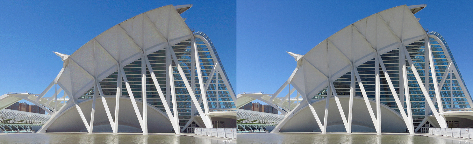 El Museu de les Ciències Príncipe Valencia Spanien - 3D Kreuzblick