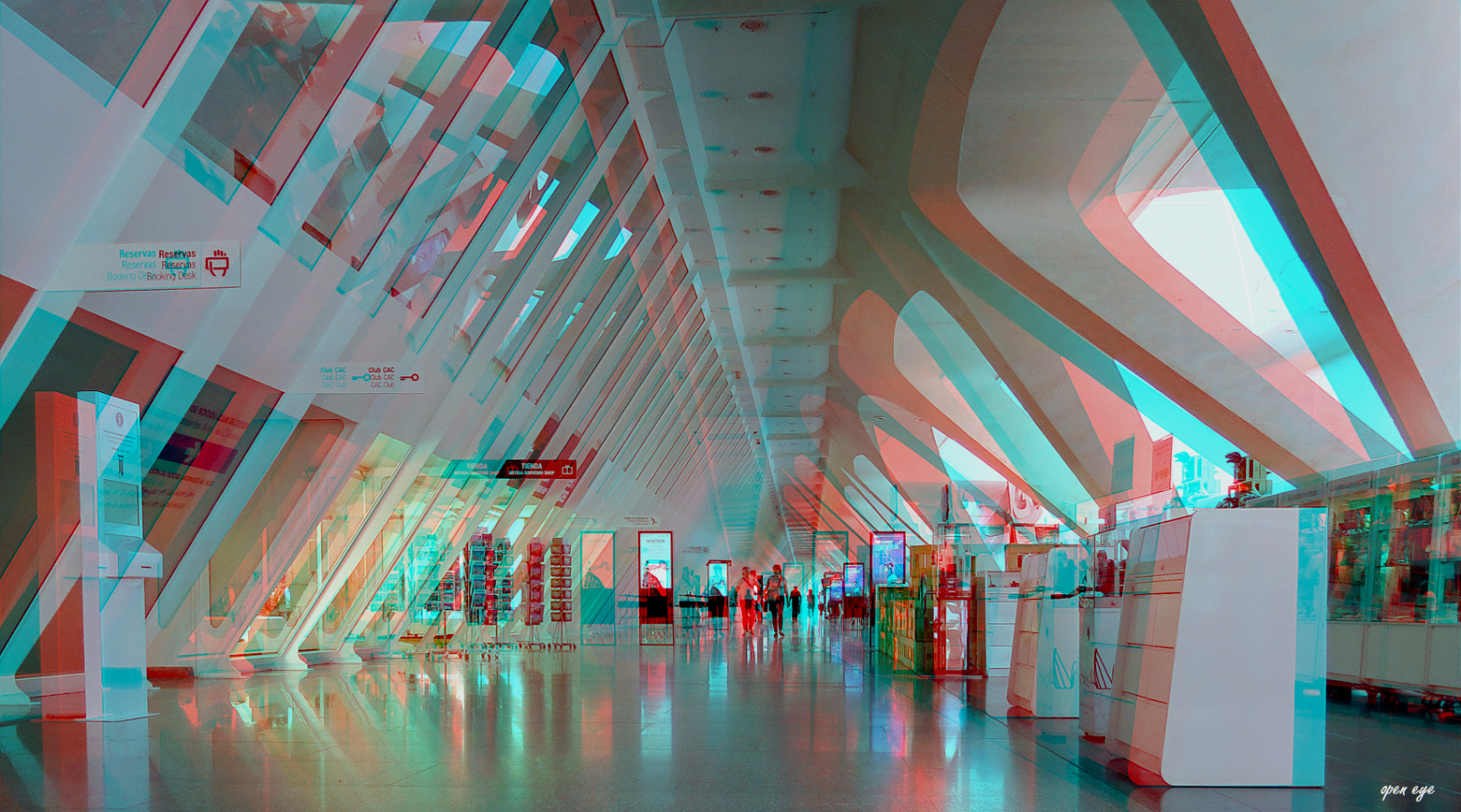 El Museu de les Ciències Príncipe Valencia Spanien - Anaglyphen 