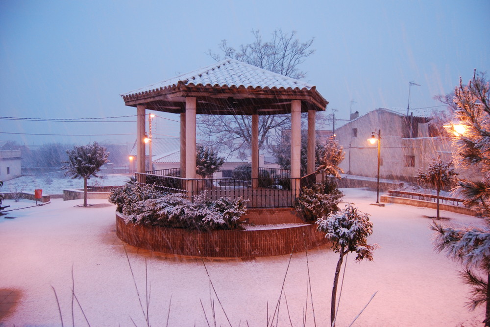 El parque de mi nuevo tras la nevada