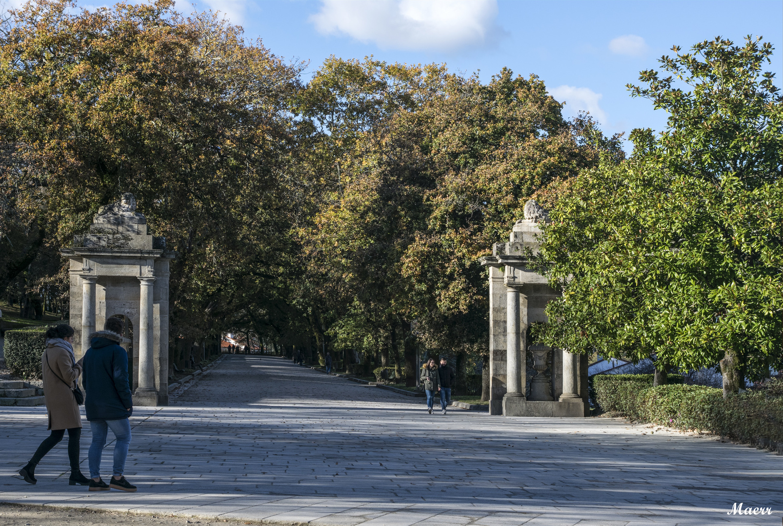 El Paseo de Los Leones. Alameda de Santiago.