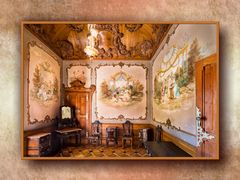 El pequeño salón. Interior del palacio de Regaleira, Sintra.