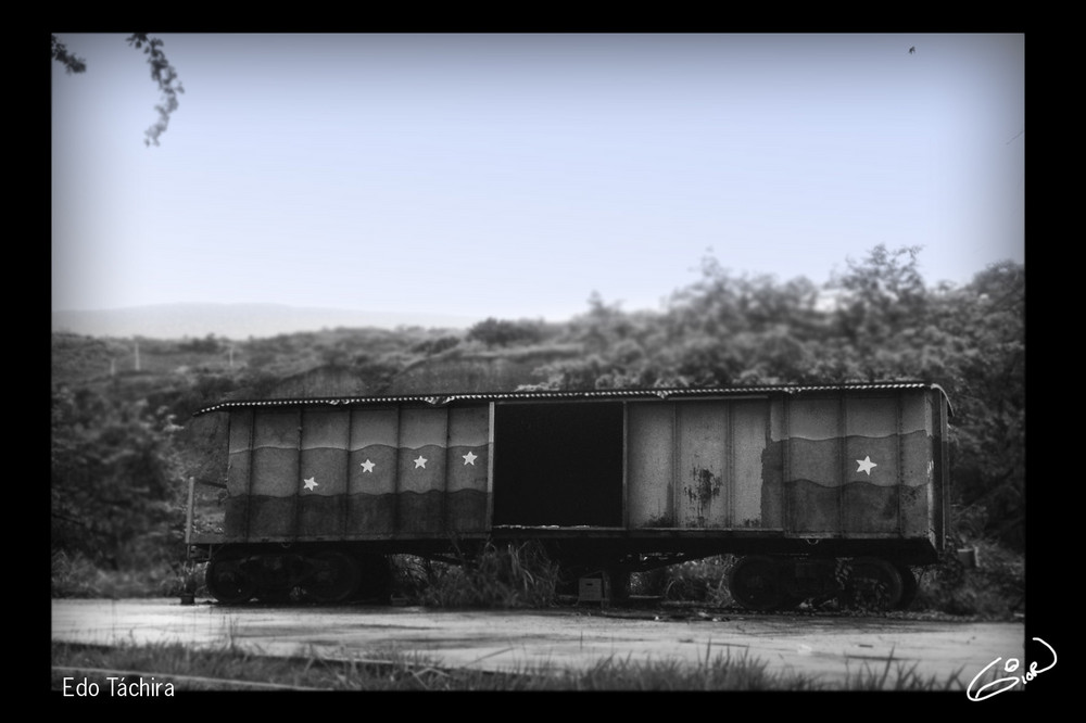 El vagón de un tren