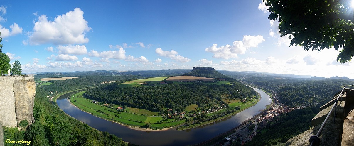 Elbblick von der Festung Königstein.