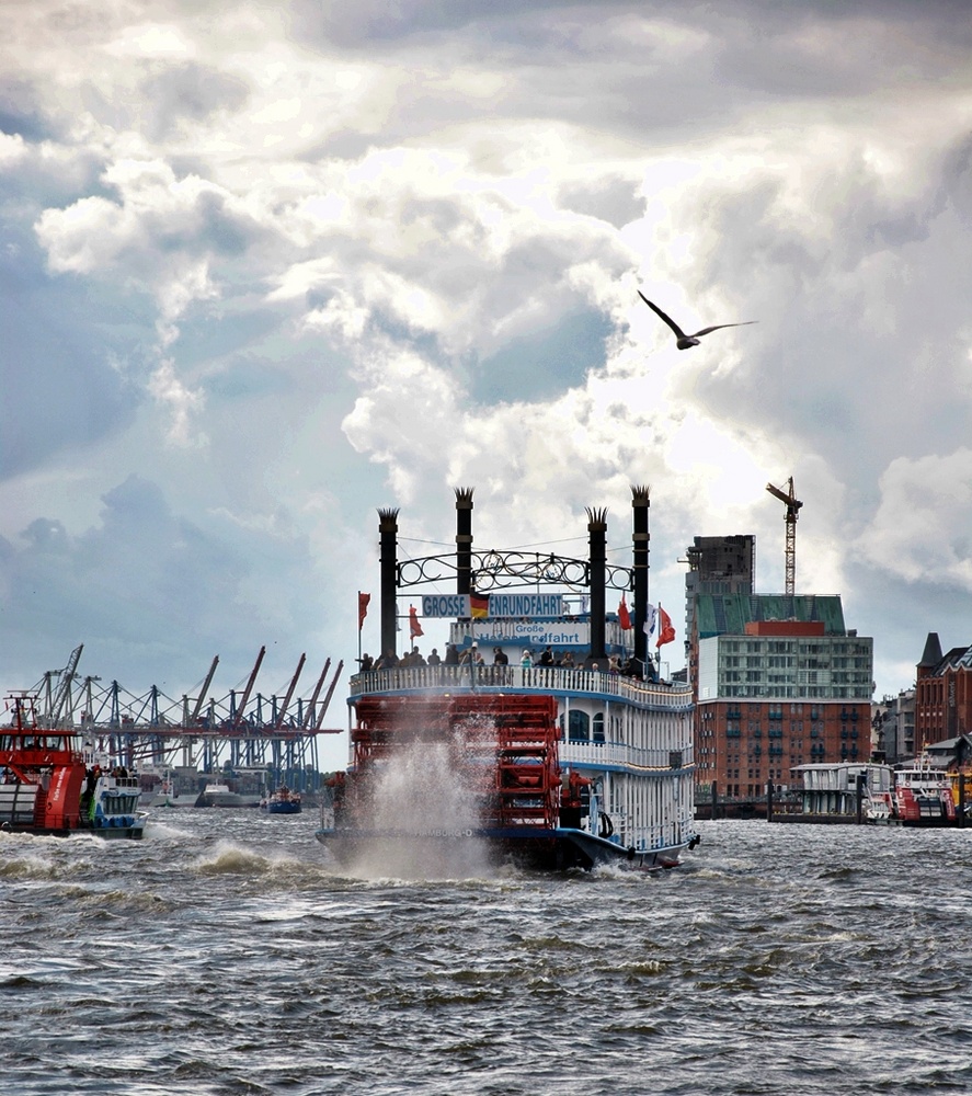 Elbdampfer in Hamburg