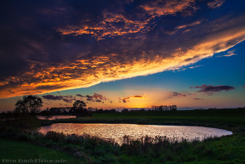 Elbdeich Sonnenuntergang II