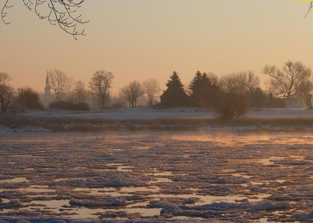 Elbdorf im Winter