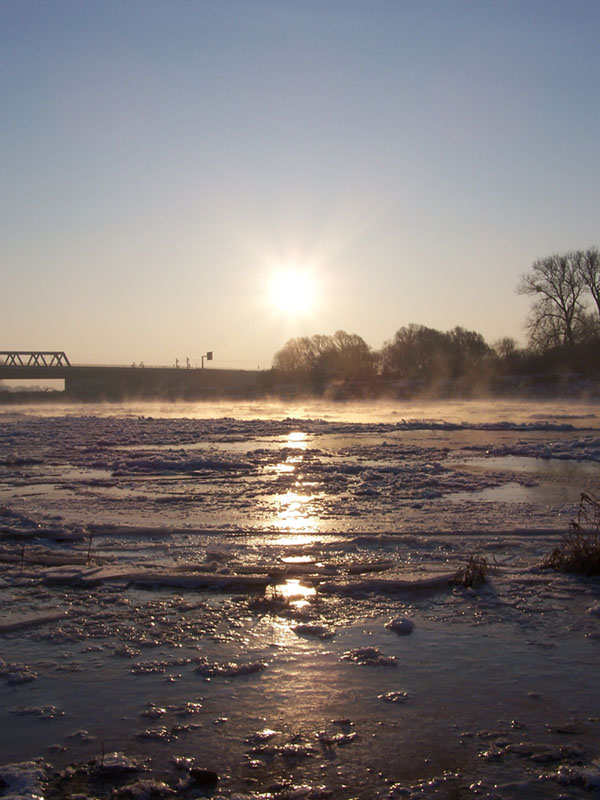 Elbe am frühen Morgen