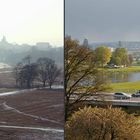 Elbe am Waldschlösschen Dresden, 2006 und 2017