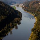 Elbe an der Grenze zur Tschechei bei Schmilka Hirschmühle