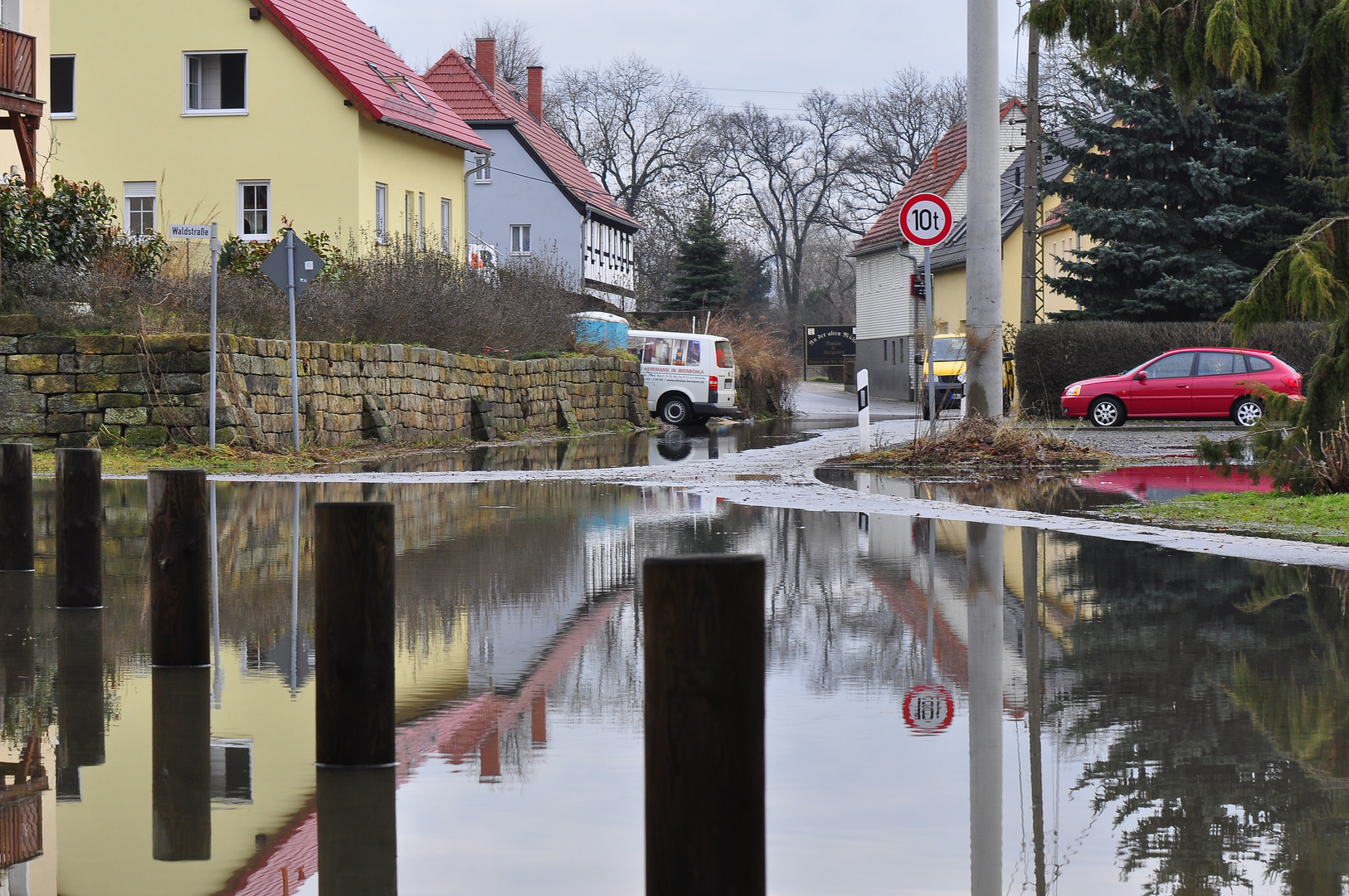 Elbe auf der Straße