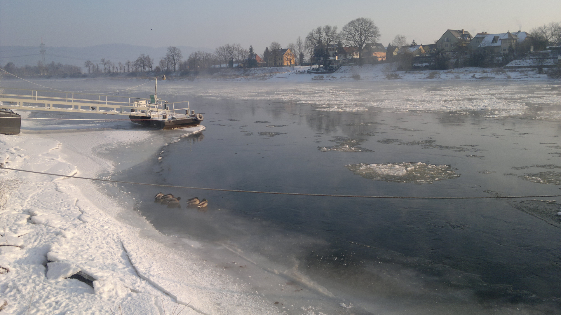 Elbe bei Heidenau! -18 Grad