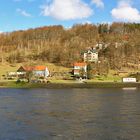 Elbe bei Königstein im Panorama 180 Grad und mit über 3 Metern...