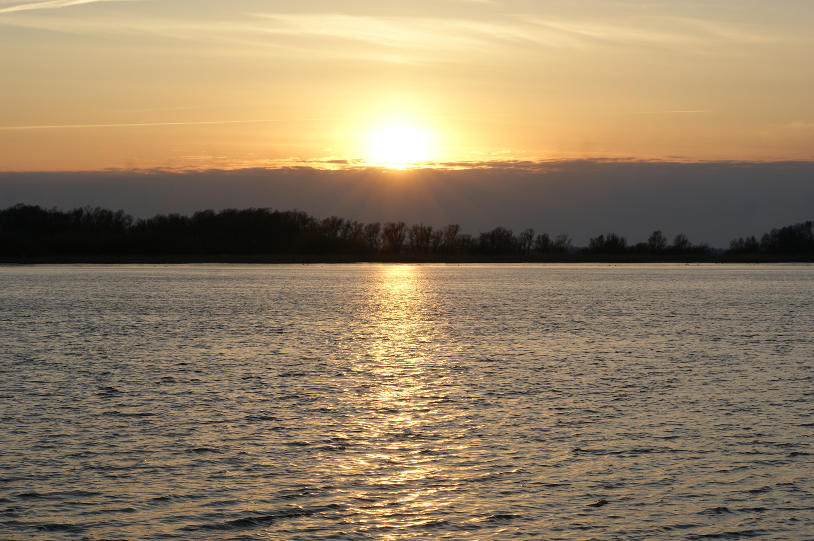 Elbe bei Sonnenuntergang, die Zweite