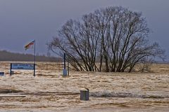 Elbe - Hochwasser an der Wedel-Schulauer Fähre